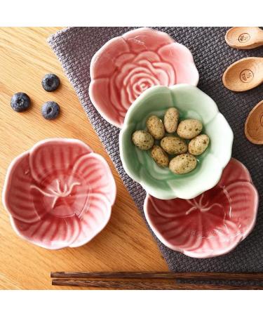 Fruit Bowl Snack Containers Flower Shaped Ceramic Dipping Bowl Soy Sauce Plate Mini Condiment Porcelain Sauce Bowl Dipping Candy Serving Plate Breakfast Bowls (Color : B) (A) - Buy Online on GoSupps.com