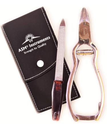 Toenail Clippers Nipper Cutters for Thick Fungal or Ingrown Hard Toe Nail Fingernail Strong Large Nail Clippers Nail File Pouch Set Chiropody Podiatry Tools - Buy Online on GoSupps.com