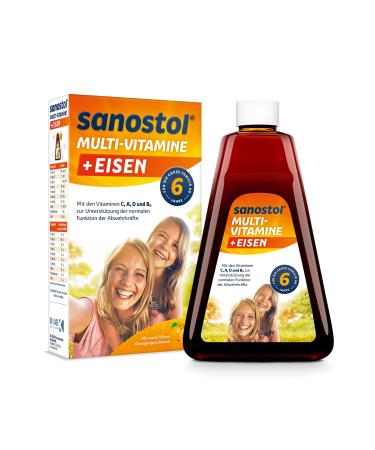 Sanostol plus iron: Multi-vitamins for children from 6 years and adults with vitamins and iron 460ml 460 ml (1 pack)