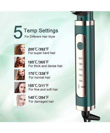 DESIPESI Ionic Hair Straightener Brush - 20-Second Quick Heating, 5 Heat Levels, Frizz-Free Silky Hair - Anti-Scald & Auto-Off Safe - Dry/Wet Straightening Brush (Black) - Buy Online on GoSupps.com