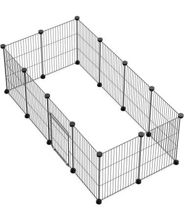 LANGXUN Small Animal Playpen | Portable Metal Wire Pet Playpen for Rabbits, Guinea Pigs, Puppies, and Kittens | Indoor & Outdoor Cage Fence (12 Panels) - Buy Online on GoSupps.com