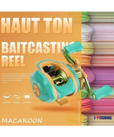 Hautton Baitcasting Fishing reels Macaroon Beginner's Edition Baitcaster Reel 17.64 Lbs Max Drag 7.2:1 Gear Ratio 5+1BB Carbon Fiber Frame Macaroon A-avocado/Gr&mango/Ye-right - Buy Online on GoSupps.com