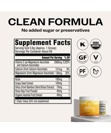 Vimergy Skin Potion Kit Micro-C Immune Power(TM) (250g) and MSM (120 Capsules) Skin Hair & Nail Support + Collagen + Immunity Vegan Paleo Gluten-Free Kosher Pure Potent Daily Supplements - Buy Online on GoSupps.com