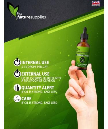 Naturesupplies Super Oregano Oil 30ml - 80% Carvacrol - Made in UK - Mediterranean Grown - Super Potent Essential Oil - 125-130mg Carvacrol Per Serving - Buy Online on GoSupps.com