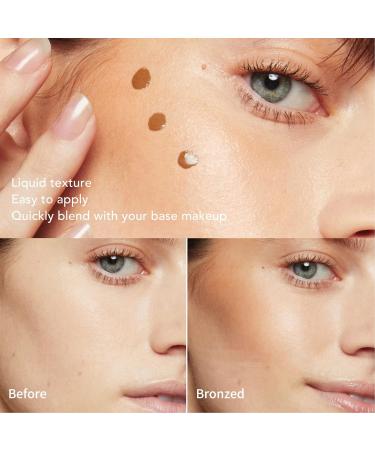 Luminous Bronzer Cream Highlighter Liquid Face Contour Makeup Waterproof Long Lasting Matte Bronze Beauty Face Palette Liquid Highlighter Bronzer Cream - Buy Online on GoSupps.com