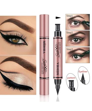 Eyeliner Stamp - Winged Eyeliner Stamp for All Eye Shapes  Easy Cat Eye Stencil Makeup Tool  SmudgeProof & Waterproof Liquid Eye liner Pen  Winged Stamp (10MM  Black) 03:Winged - Buy Online on GoSupps.com