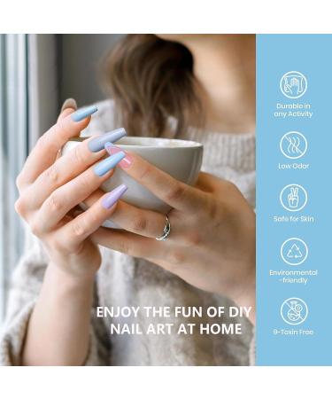 Colorful Nail Polish - Nude Nail Varnish Sets - Quick Drying Purple Pink Glitter 6 Colors Nail Polish Set - Oil-Based Formula Nail Varnish Gift Set - No Need Cured Colorful Set - Buy Online on GoSupps.com