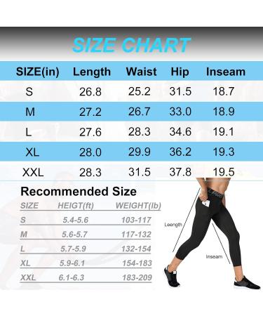 ABTIOYLLZ Men's 3/4 Compression Pants 3 Pack - Running Capri Tights with Pocket - Medium - Buy Online on GoSupps.com