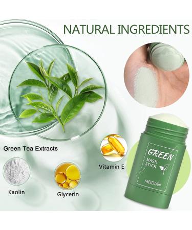Green Tea Clay Stick Mask 2PCS - Purifying Blackhead Remover with Green Tea Extract for All Skin Types - Buy Online on GoSupps.com