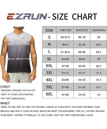 EZRUN Men's Quick Dry Muscle Swim Shirt Sleeveless Workout Tank Top - X-Large Grey Gradient - Buy Online on GoSupps.com