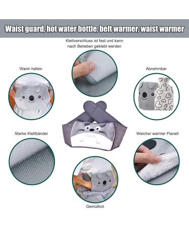 Buy Tauzveok Heat Bottle Belt - Portable Hot Water Bottle for Pain Relief | Ideal for Period Back Shoulder & Legs | Koala Design - Buy Online on GoSupps.com