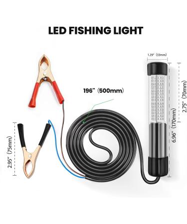 LED Night Fishing Light 12V 108 LEDs 10.8W - Green Submersible Finder Light for Underwater Fishing - 1080LM with 5M Power Cord - Buy Online on GoSupps.com