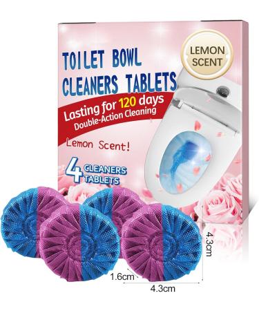 YOXIER Toilet Cleaning Tablets Bowl Deodorizers 4pcs Automatic Cleaner Fast Acting Quick Dissolving Long-Lasting Bathroom Tank 4pcs - Buy Online on GoSupps.com