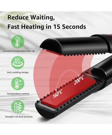 JMFONE Cordless Portable Hair Straightener - Mini 2 in 1 Flat Iron & Curler USB-C Rechargeable Quick Heat Travel Size for Thin Hair - Buy Internationally - Buy Online on GoSupps.com