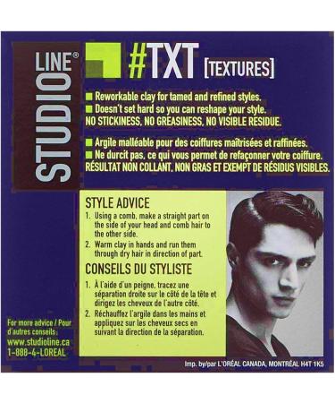 L'Oreal Paris Studio Line #txt Grooming Clay Strong Hold Matt Finish 75ml Tea Tree 75 ml (Pack of 1) - Buy Online on GoSupps.com