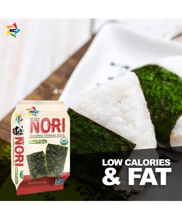 Organic Sweet 'N Spicy KIMNORI Seasoned Seaweed Snacks Sheets - 12 Individual Packs (4g each) | Premium Roasted Crispy Laver Kim Nori | 100% Natural & Delicious - Buy Online on GoSupps.com