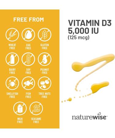 NatureWise Vitamin D3 5000iu (125 mcg) 200-Day Supply for Immune Support Healthy Muscle Function and Bone Health - Non-GMO Gluten Free in Organic Extra Virgin Olive Oil (Mini Softgel) 200 Count 5000IU 200 Count (Pack o  - Buy Online on GoSupps.com