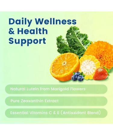 HolyTime Lutein Gummies Dietary Supplement for Eye Health Support with Lutein & Zeaxanthin Plant-Based Daily Formula with Zinc, Vitamin C & E Natural Berry Flavor Vegan Friendly (5) - Buy Online on GoSupps.com