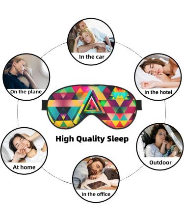 Buy SSIMOO Colorful Triangle Pattern Double-Sided Eye Mask - Soft Light Blocking for Quality Sleep - International Shipping Available - Buy Online on GoSupps.com