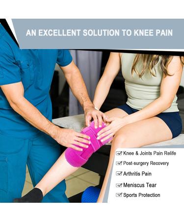 Pink Knee Brace for Women | Adjustable Arthritis Support Non-Slip Stabilizers & Gel Pads - Plus Size Neoprene for Meniscus Tear & Running - Buy Online on GoSupps.com