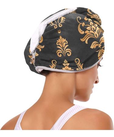 Buy Boho Flower Hair Towel 2 Pack | Super Absorbent Quick Dry Hair Turbans for Women & Girls - Buy Online on GoSupps.com