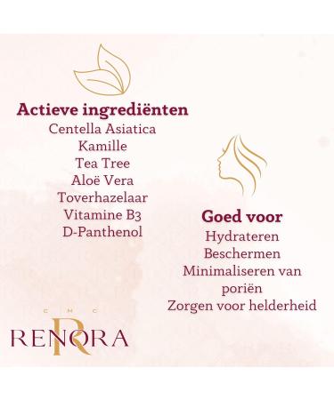 Renora Cosmetics RENORA Day Glow Ultralight Crystalline Serum I Skin Perfecting Serum I Facial Serum I Hydrating and Protecting I Fresh Skin I Hyaluronzuur I Kamille I Alo Vera I Vitamine B3 I 30 ML - Buy Online on GoSupps.com
