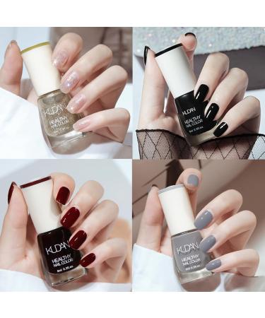 Nail Polish Nail Varnish - Quick Dry & Long Lasting Nail Varnish - Non-Toxic Water Based Holographic Nail Polish - (4PCS Black) - Buy Online on GoSupps.com