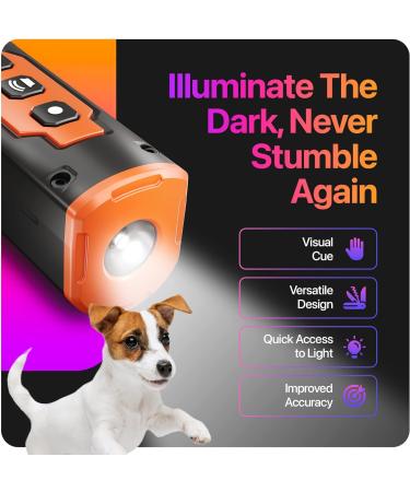 Anti Bark Device for Dogs w/ 3X Ultrasonic emitters 50ft Range Professional Dog Bark Deterrent Devices Stop Dog Barking Best Handheld Behavior Training Tool Indoor & Outdoor Rechargeable (Orange) - Buy Online on GoSupps.com