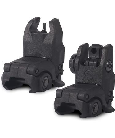 Levien Gen II MB-US Front & Rear Flip Up Sight - Black | Picatinny/Weaver Rail Mount - Buy Online on GoSupps.com
