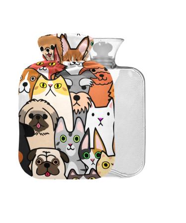 Doodle hot water bottle for dogs and cats BPA-free with reference 2 l large hot water bag for pain relief back pain hot and cold therapy