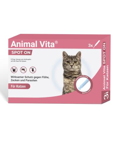Animal Vita Spot on tick protection for cats reliable tick protection Ticking agents for cat -tick protection Katze -Spot on for cats - Buy Online on GoSupps.com