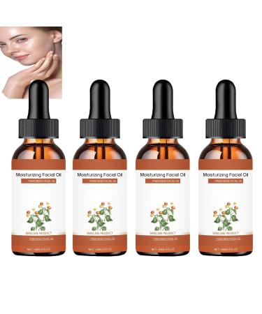 XINRAN Paracress Facial Oil Moisturizing Facial Oil Deeply Nourishing Facial Oil Fast Absorbing Nongreasy Facial Oils to Improve Body Elasticity 4 Pieces