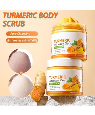 Turmeric Body Scrub-Revitalize And Glow With Turmeric Body Scrub - Exfoliate Cleanse And Rejuvenate Your Skin For A Smoother Radiant Complexion!-Body Exfoliator Scrub-Body Scrub - Buy Online on GoSupps.com