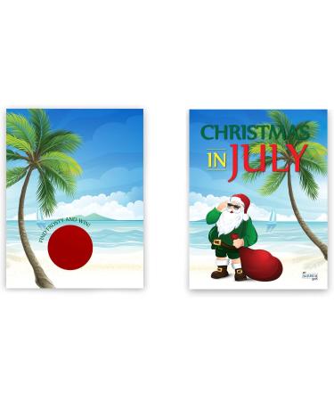 Buy My Scratch Offs - Christmas in July Scratch Off Game | 26 Cards for Parties Beach Theme Fun Family Entertainment Business Promotions & Prizes - Buy Online on GoSupps.com