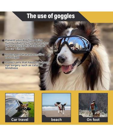 Zaleonline Dog Glasses - Waterproof & Windproof UV Protection Sunglasses for All Dogs - Adjustable Fit in Black - Buy Online on GoSupps.com