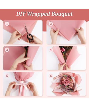 Whaline 120Pcs Floral Wrapping Paper - 12 Colors Gold Edge Waterproof Bouquet Packaging Paper - Ideal for Wedding, Birthday, Mother's Day - DIY Craft and Flower Shop Supplies - Buy Online on GoSupps.com