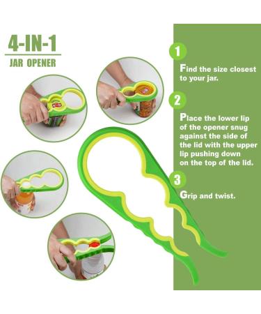 4-in-1 Glass Opener | 5-in-1 Silicone Bottle Opener Set - Anti-Slip Kitchen & Camping Gadget - Buy Online on GoSupps.com