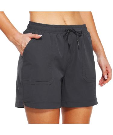 Ronony ladies shorts summer sport short trousers high waist running shorts pleasant jogging pants with bags soft pajamas with elastic rubber bond for yoga fitness gym l 001#green