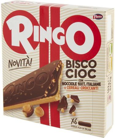  Italian Gourmet E.R. Pavesi Ringo Bisco Cioc Nocciole 100% Italian Hazelnut Chocolate Coated Cookies 162g + Italian Gourmet Pulp 400g Set of 6 - Buy Online on GoSupps.com