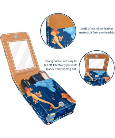 Travel Lipstick Organizer Case | Portable Makeup Bag with Mirror | Ocean Theme F777g2heod - Shop Now for Global Shipping - Buy Online on GoSupps.com