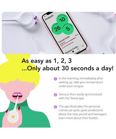 Teena: Smart Period Tracker App for Teenagers | Accurate Menstruation Predictions & Insights | Blue Light Blue - Buy Online on GoSupps.com