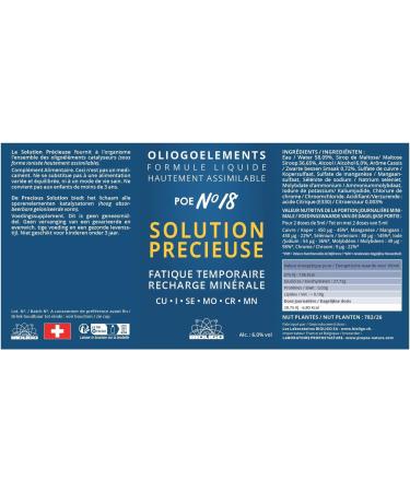 Precious Solution (Poe No. 18) Preparation of Trace Elements PROPOS'NATURE Precious Solution (Poe No. 18) Organic 500 ml - Buy Online on GoSupps.com