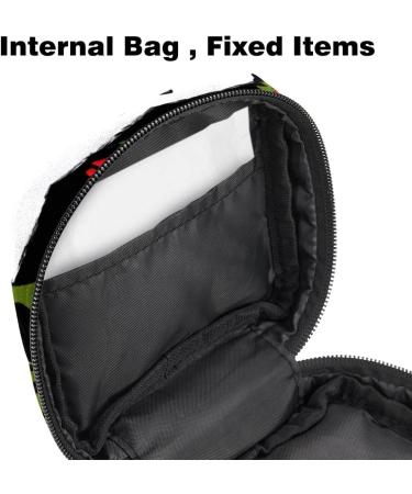 Women's Tampon Storage Bag - Red Rose Floral Stripes Zip Pockets for Menstrual Products - Stylish & Functional! - Buy Online on GoSupps.com