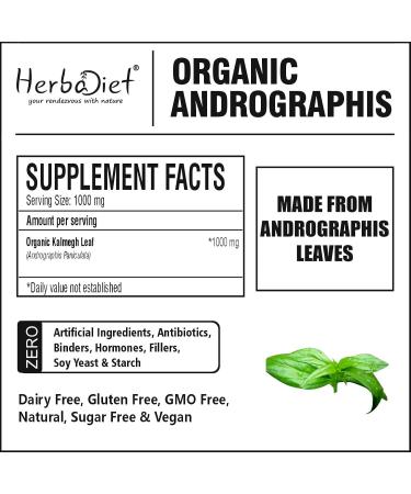 Andrographis Paniculata Powder - Certified Organic 1% Andrographolides | Natural Liver Tonic & Immune Support | King of Bitters Non-GMO | 227g (8oz) - International Shipping Available - Buy Online on GoSupps.com