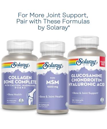 Solaray Two Daily Glucosamine Sulfate with Turmeric & Boswellia - 1500 mg, 120 VegCaps | Joint Support Supplement - Buy Online on GoSupps.com