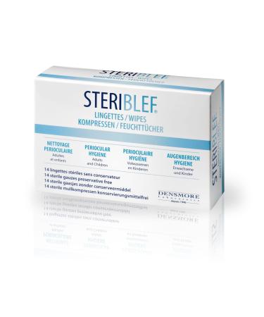 Densmore sterile cleaning towels - eye hygiene towels - inflammation infections allergies - salt from hyaluronic acid and chamomile - 14 towels - 14 applications - Made in Europe 14 Unit (Lot de 1)
