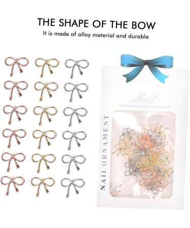 POPETPOP 1 Nail Decoration Metal Nail Jewelry Ring Ornament Metal Nail Studs Bowknot Nail Studs Nails Decoration Metal Nail Art Stickers Nail Art Gems Nail Art Studs Rivet Alloy Bow Tie 12.4X7.2X0.2cm As Shown - Buy Online on GoSupps.com