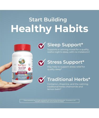 MaryRuth Organics Sleep Gummies | Sugar Free | NO Melatonin | L Theanine | Lemon Balm Leaf | Chamomile | Vitamin B6 | Relaxation & Sleep Support | Stress Relief | Vegan | Gluten Free | 60 Count - Buy Online on GoSupps.com