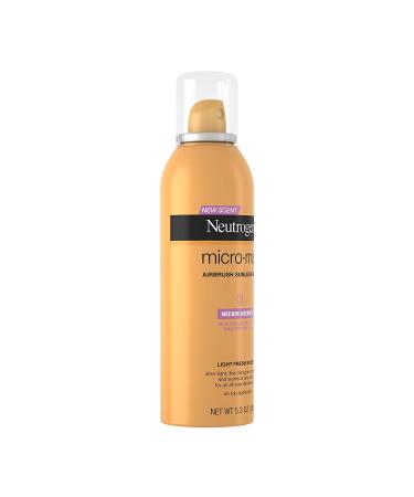 Neutrogena Micromist Airbrush Sunless Tanning Spray, Medium Intensity, 5.3 oz - Alcohol-Free, Oil-Free Indoor Tanner with Witch Hazel - Non-Comedogenic Formula - Medium Tan - 5.3 Ounce - Buy Online on GoSupps.com