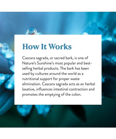 Nature's Sunshine Cascara Sagrada 100 Capsules - Natural Digestive Support - Buy Online on GoSupps.com